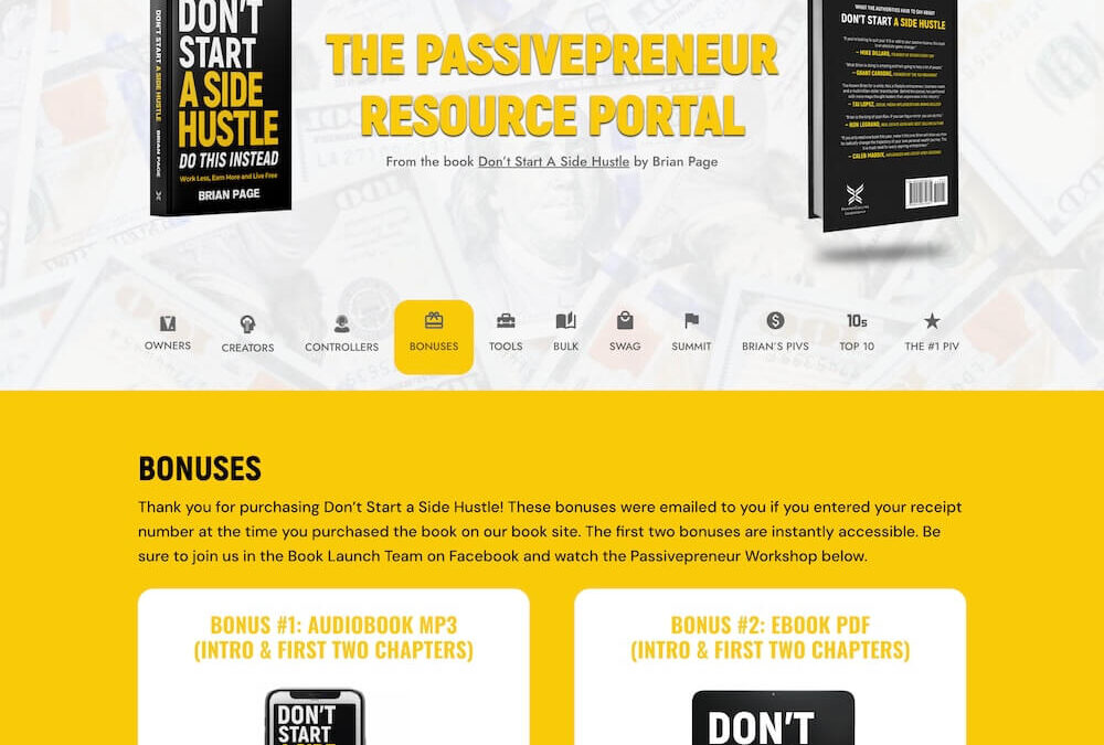 Don’t Start A Side Hustle Website